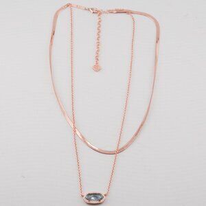 Kendra Scott Double Layer Snake Chain Abalone Necklace